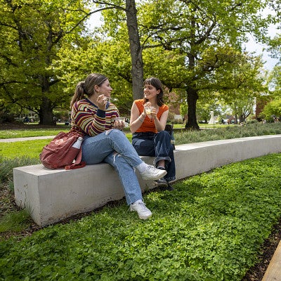 UO Campus Students Sitting
