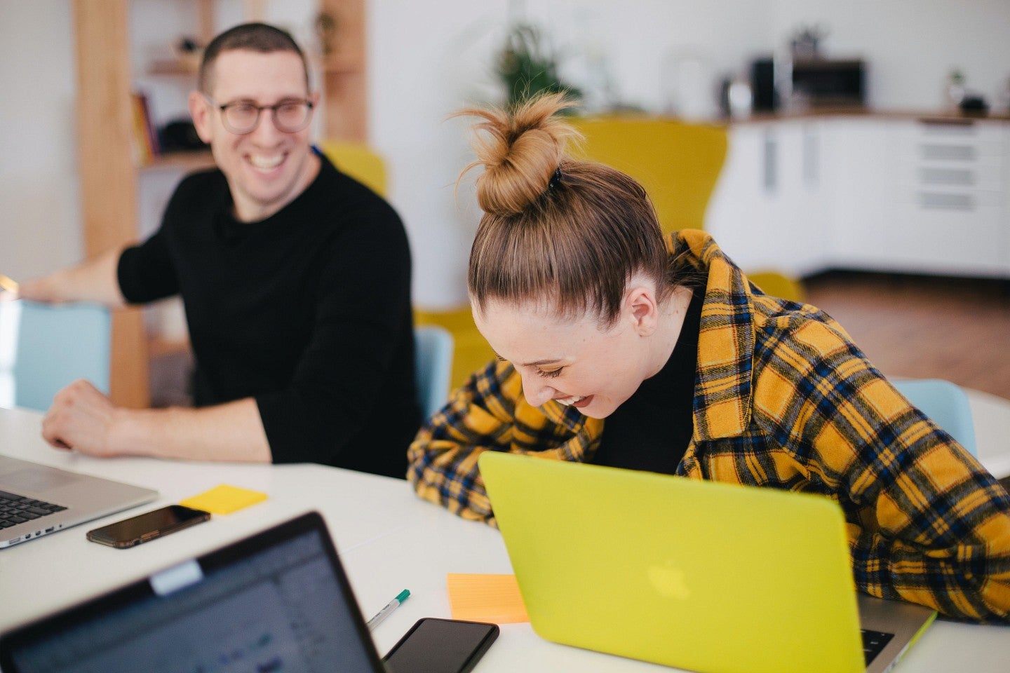 Laughing While Working